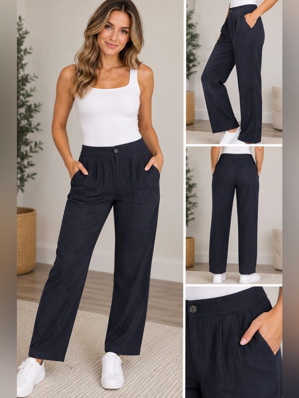 New John paul richard women's size 10 navy dress pants #26